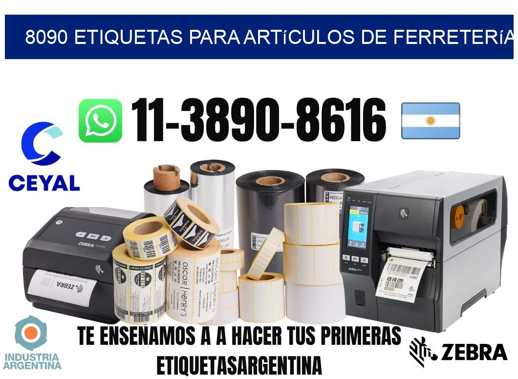 8090 Etiquetas para artículos de ferretería