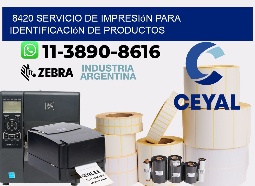 8420 Servicio de impresión para identificación de productos