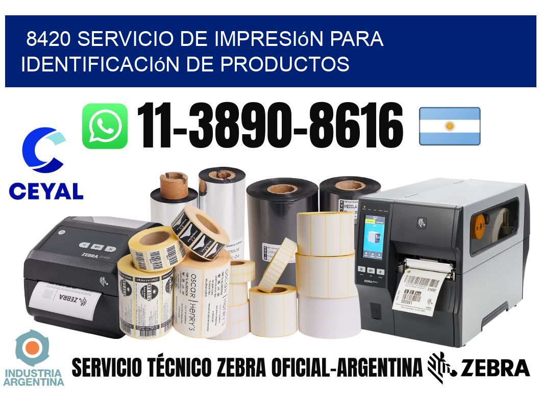8420 Servicio de impresión para identificación de productos