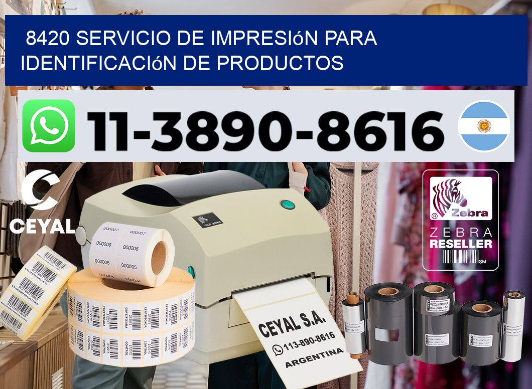 8420 Servicio de impresión para identificación de productos