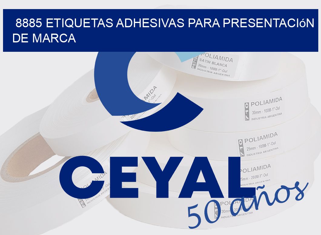 8885 Etiquetas adhesivas para presentación de marca