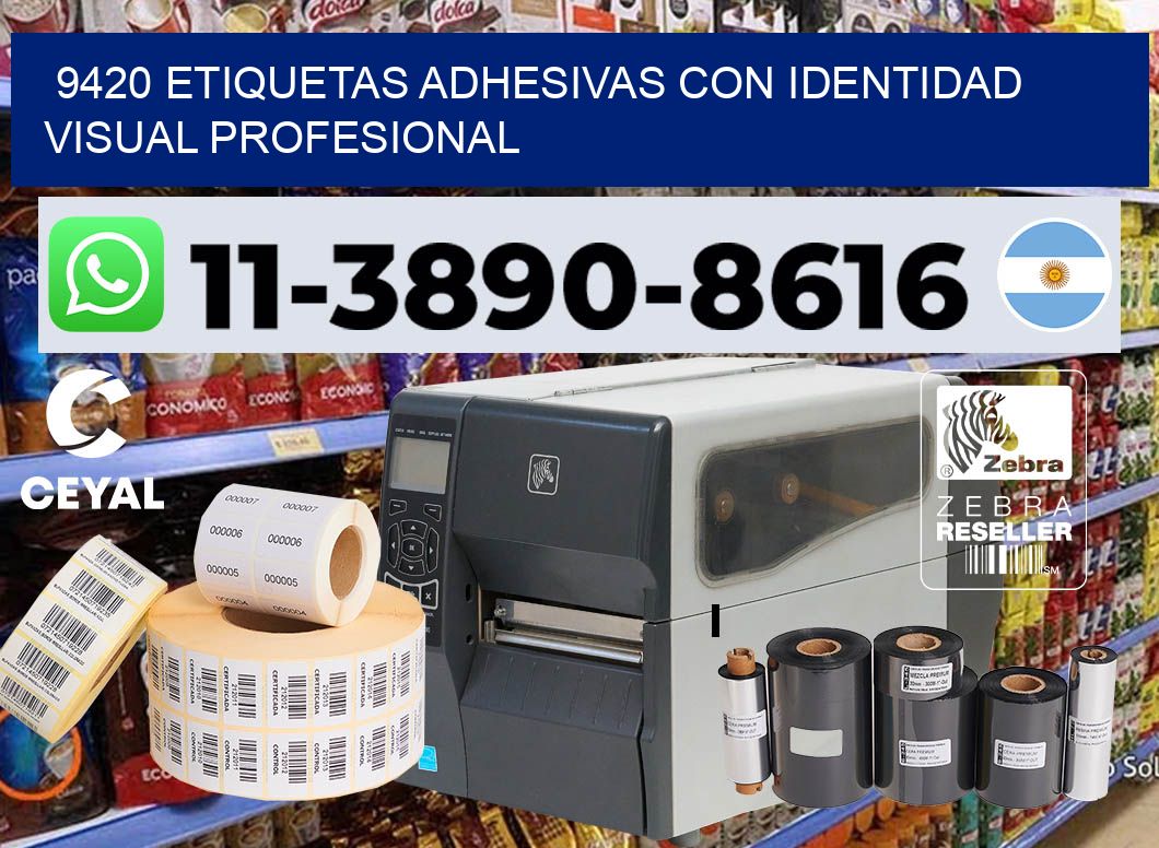 9420 Etiquetas adhesivas con identidad visual profesional