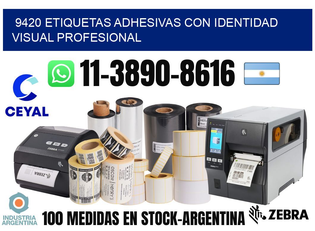 9420 Etiquetas adhesivas con identidad visual profesional