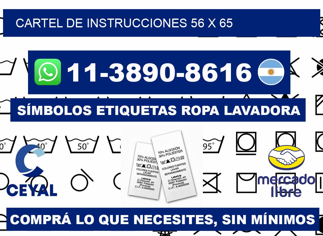 Cartel de instrucciones 56 x 65