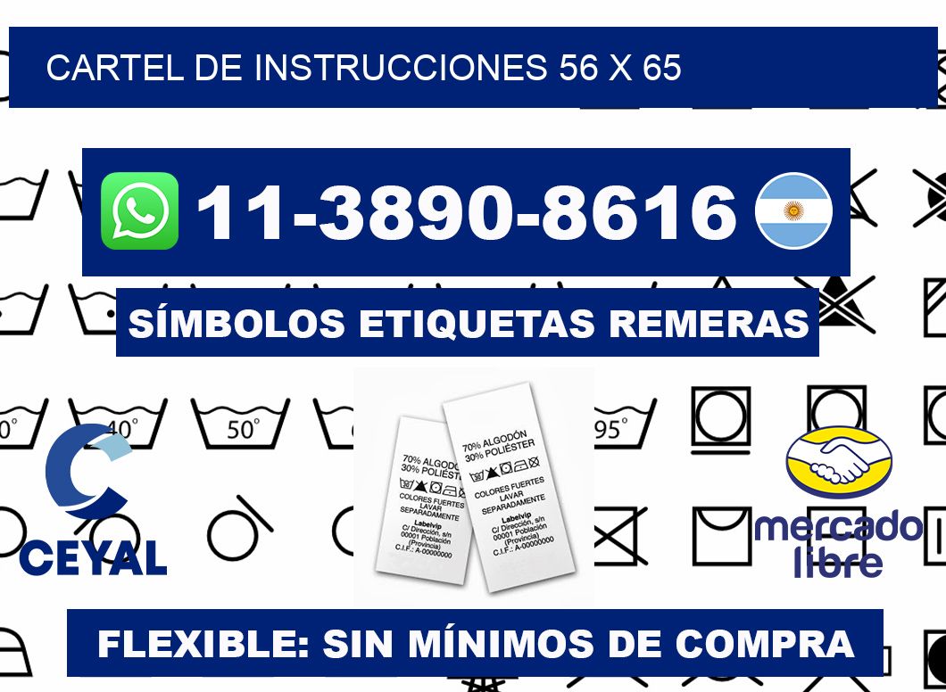 Cartel de instrucciones 56 x 65