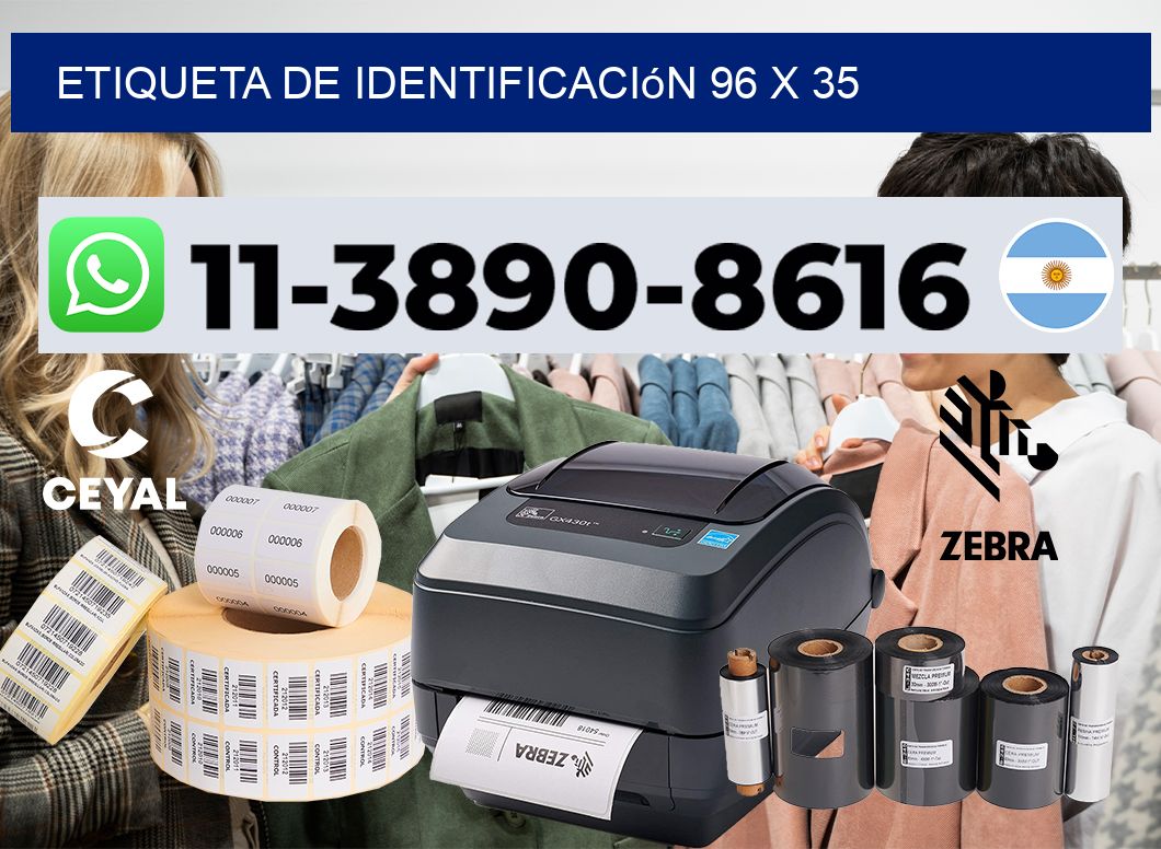 Etiqueta de identificación 96 x 35
