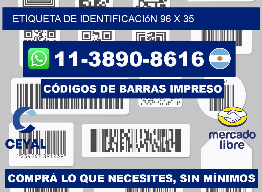 Etiqueta de identificación 96 x 35