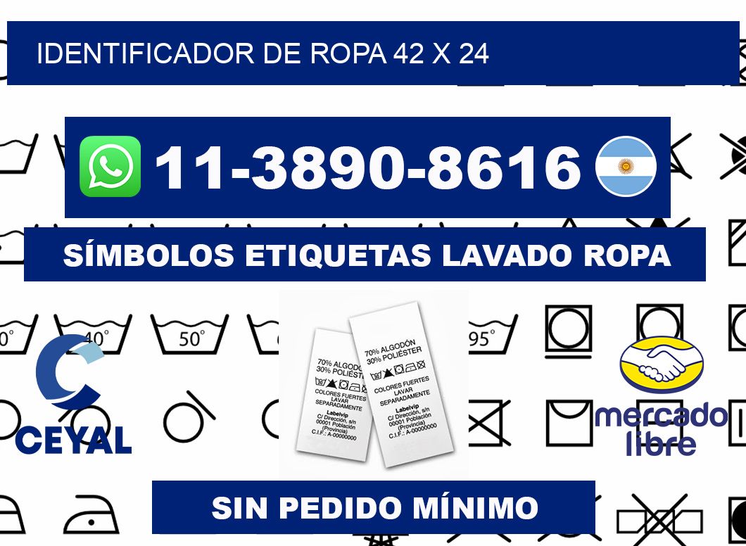 Identificador de ropa 42 x 24