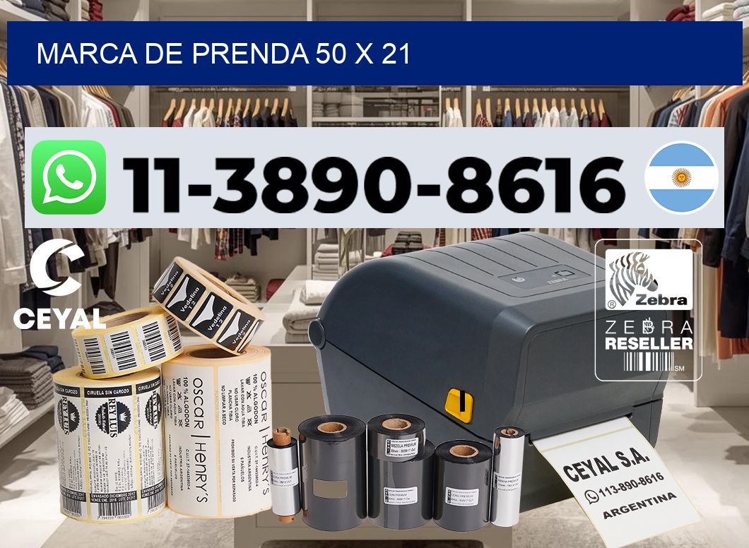 Marca de prenda 50 x 21