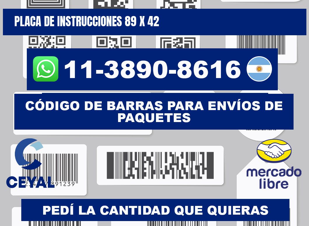 Placa de instrucciones 89 x 42
