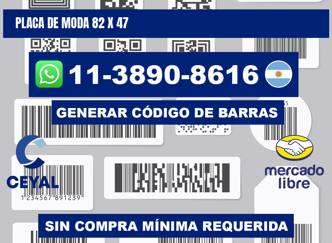 Placa de moda 82 x 47