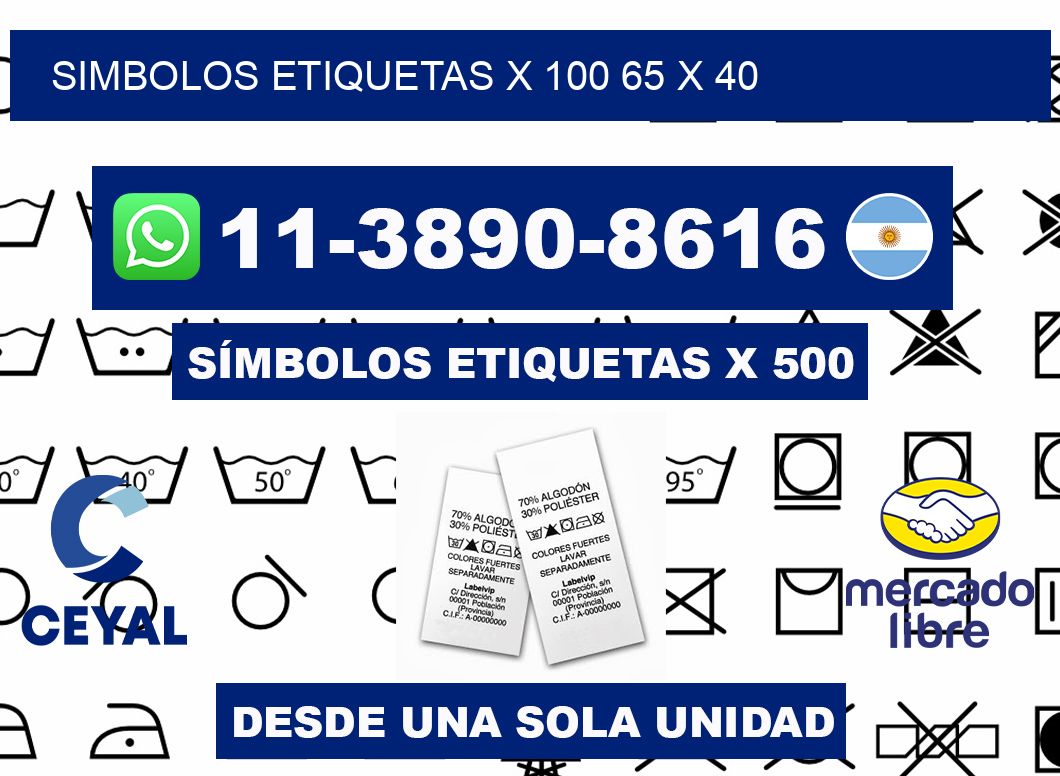 SIMBOLOS ETIQUETAS X 100 65 x 40