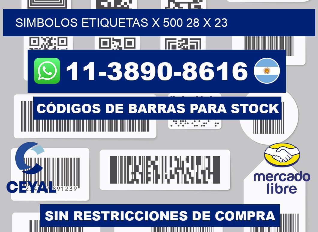 SIMBOLOS ETIQUETAS X 500 28 x 23