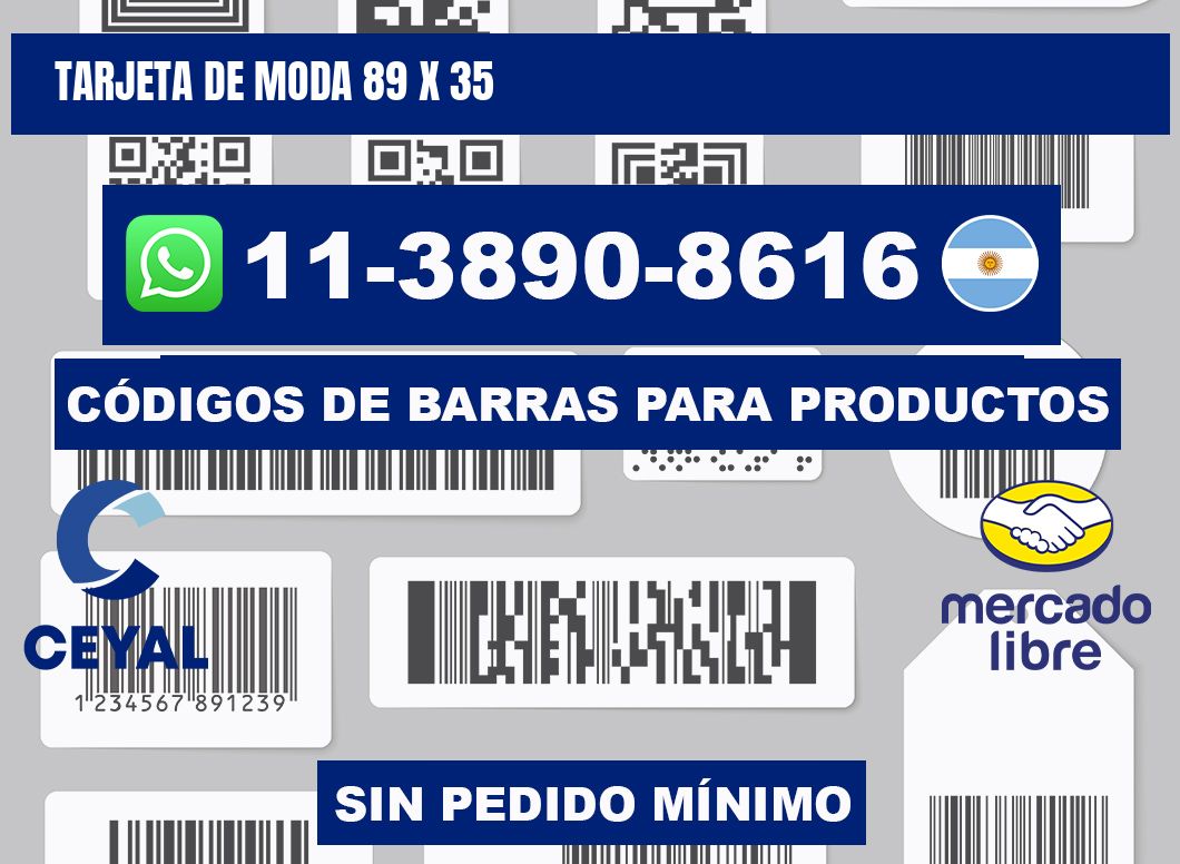 Tarjeta de moda 89 x 35