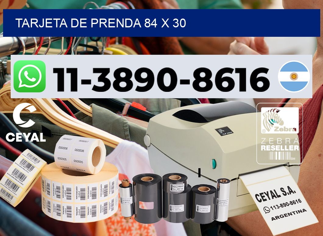 Tarjeta de prenda 84 x 30