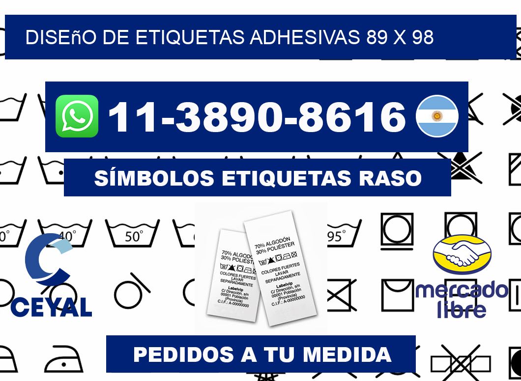 diseño de etiquetas adhesivas 89 x 98