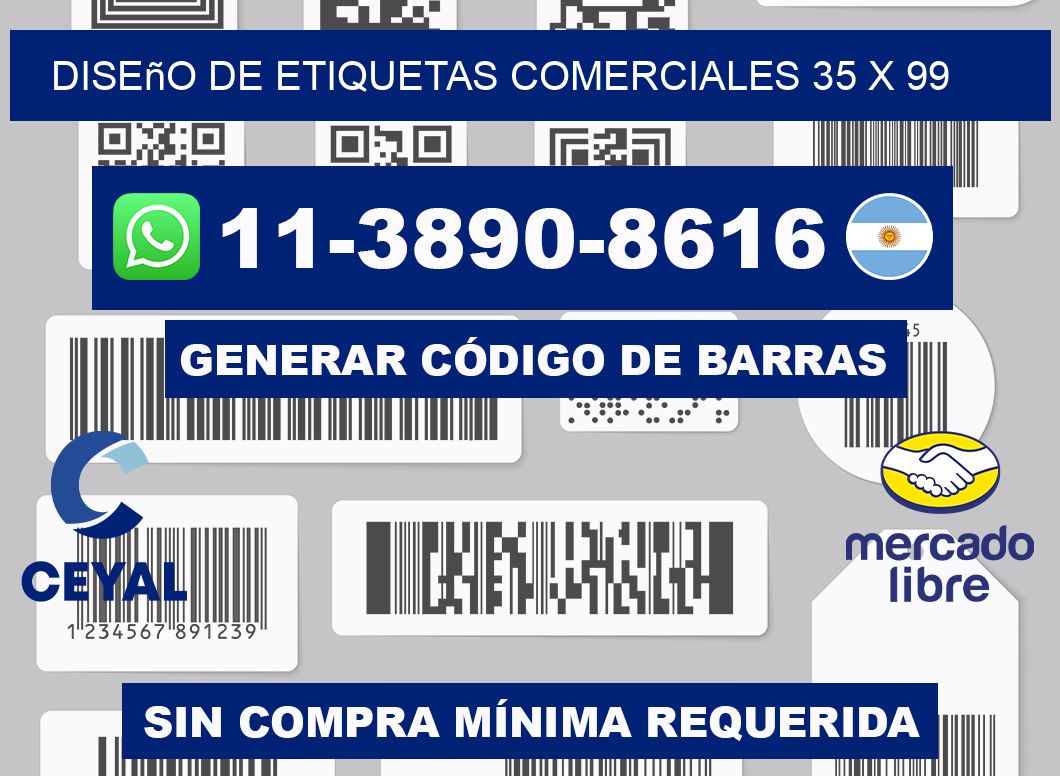 diseño de etiquetas comerciales 35 x 99