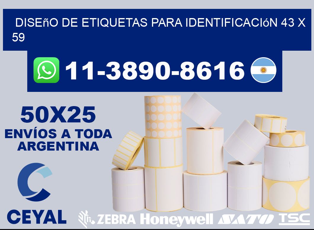 diseño de etiquetas para identificación 43 x 59