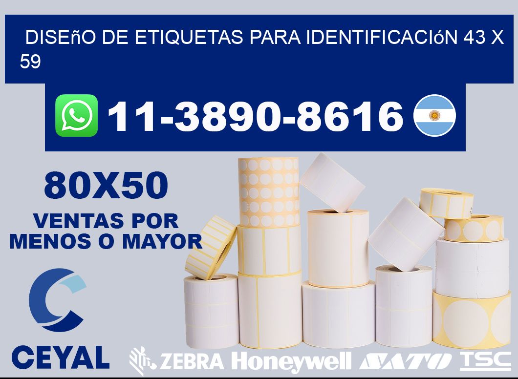 diseño de etiquetas para identificación 43 x 59