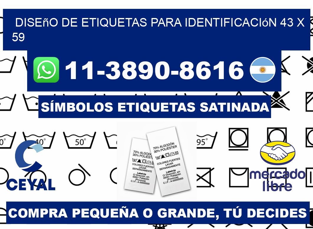 diseño de etiquetas para identificación 43 x 59