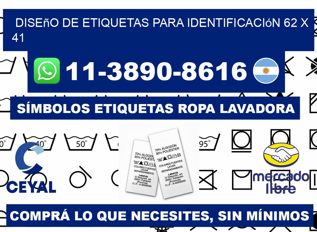 diseño de etiquetas para identificación 62 x 41