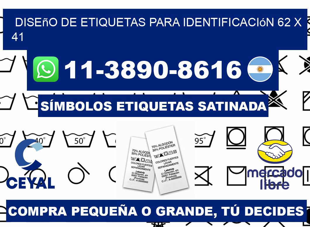 diseño de etiquetas para identificación 62 x 41