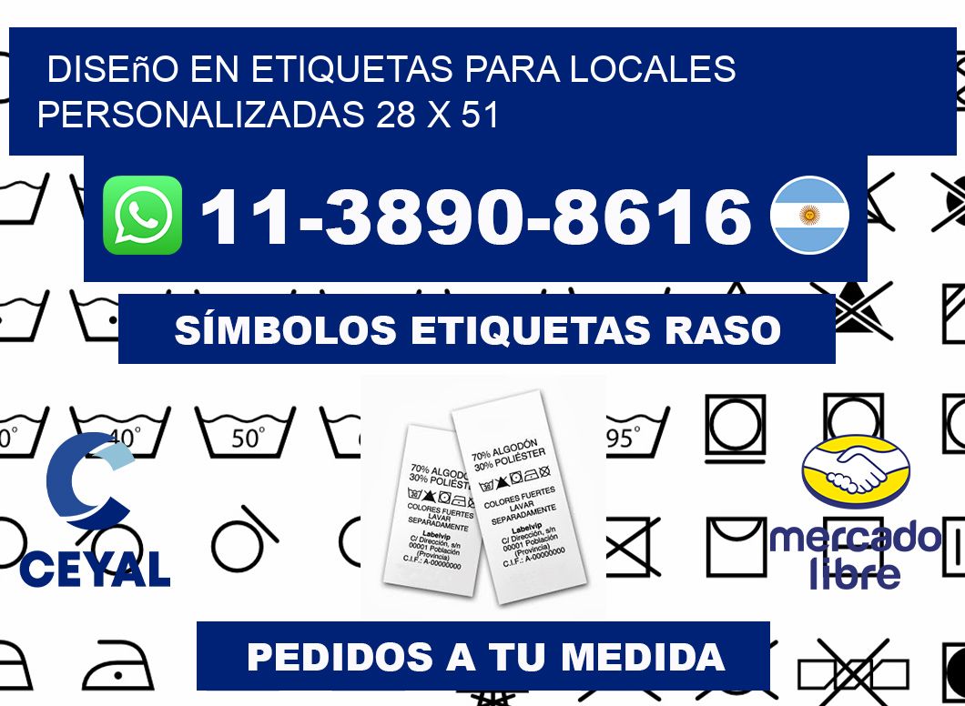 diseño en etiquetas para locales personalizadas 28 x 51