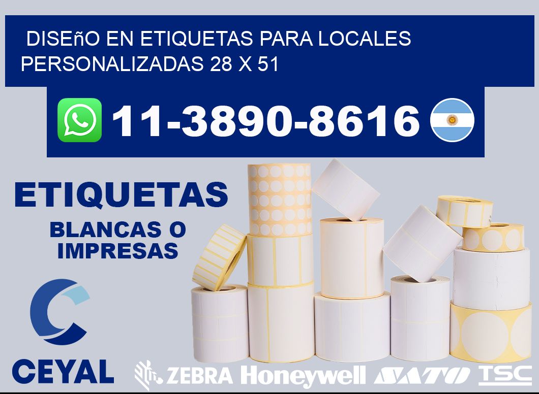 diseño en etiquetas para locales personalizadas 28 x 51