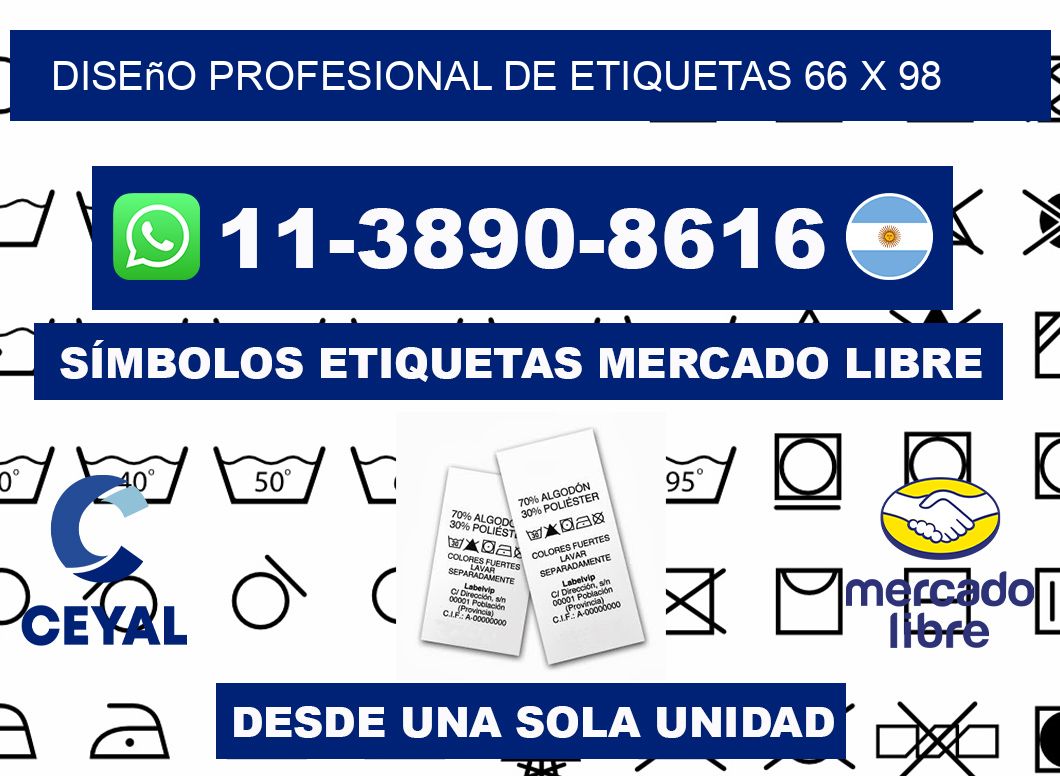 diseño profesional de etiquetas 66 x 98