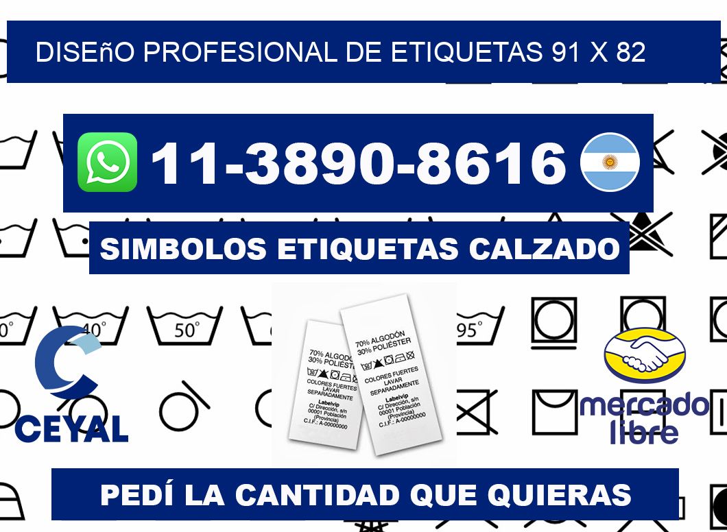 diseño profesional de etiquetas 91 x 82