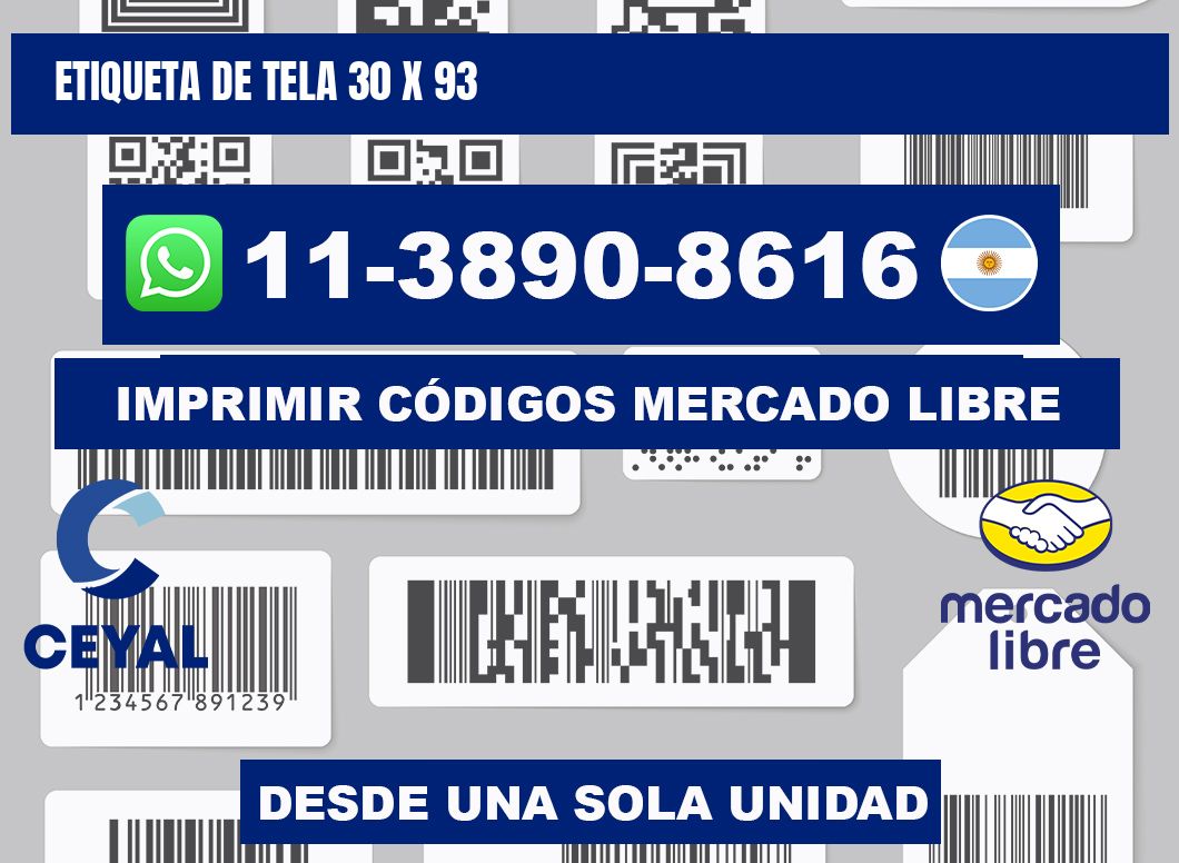 etiqueta de tela 30 x 93