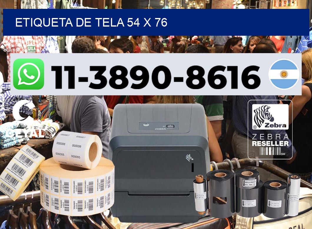etiqueta de tela 54 x 76