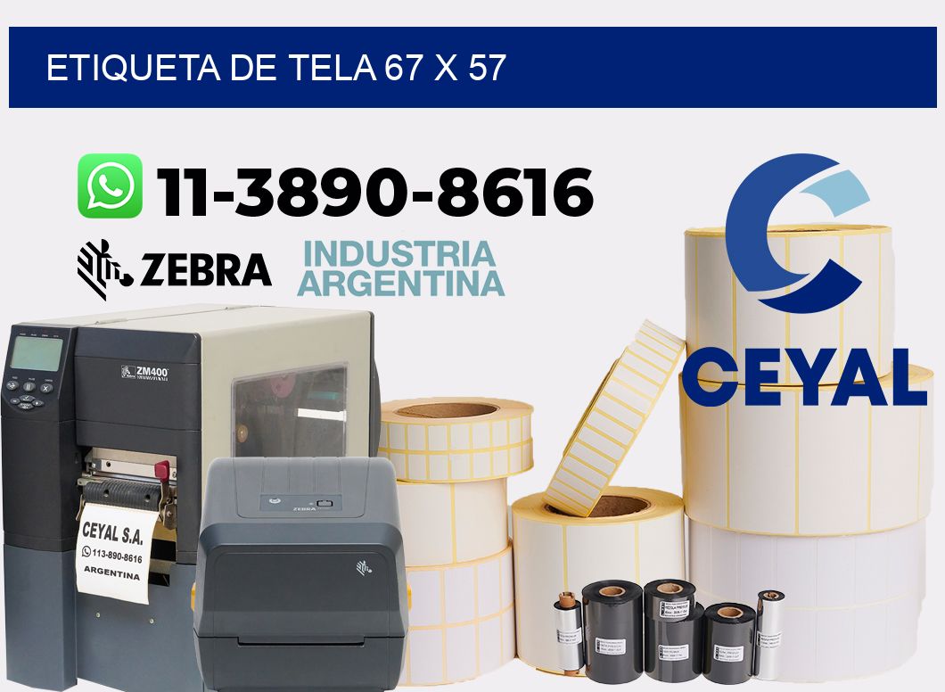 etiqueta de tela 67 x 57