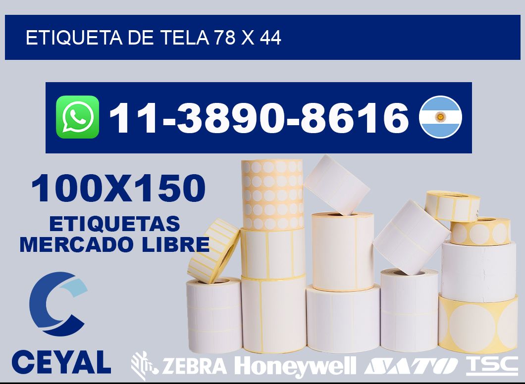 etiqueta de tela 78 x 44