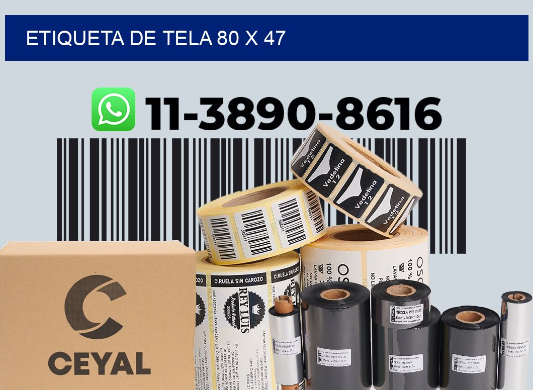 etiqueta de tela 80 x 47