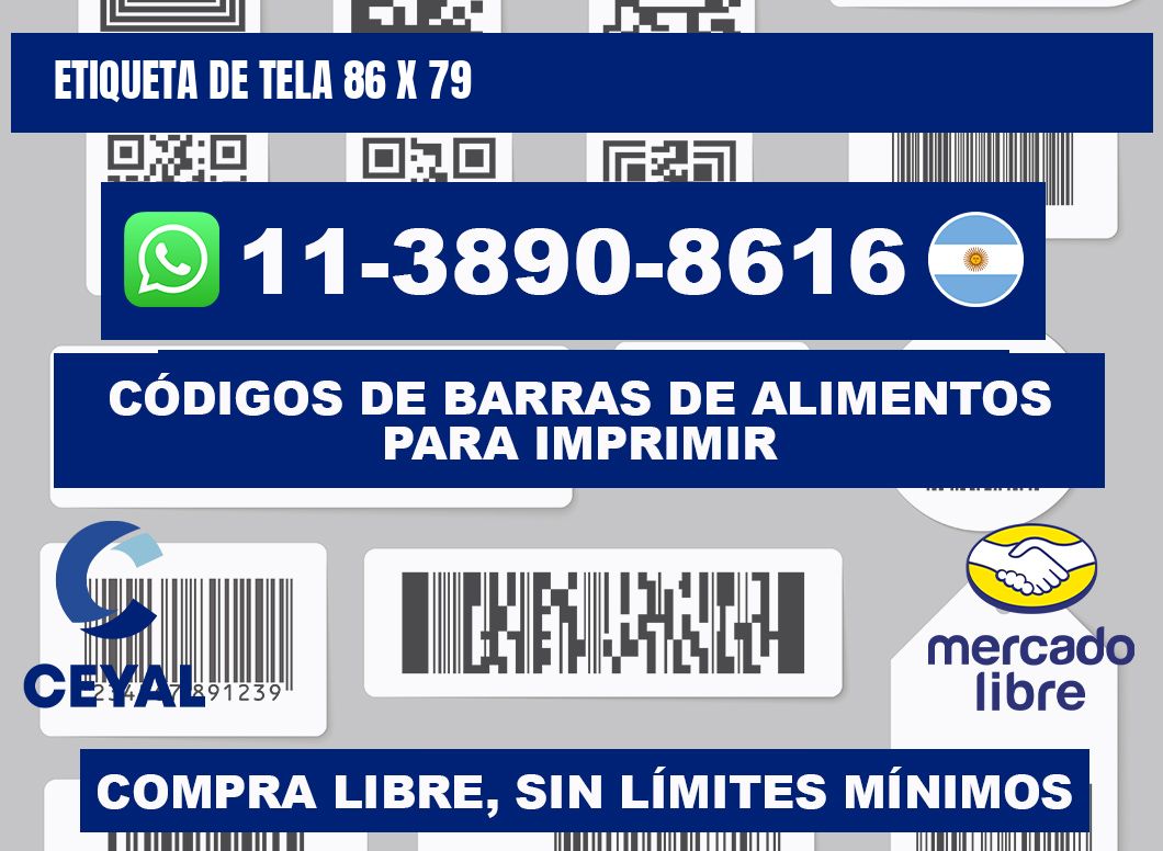 etiqueta de tela 86 x 79