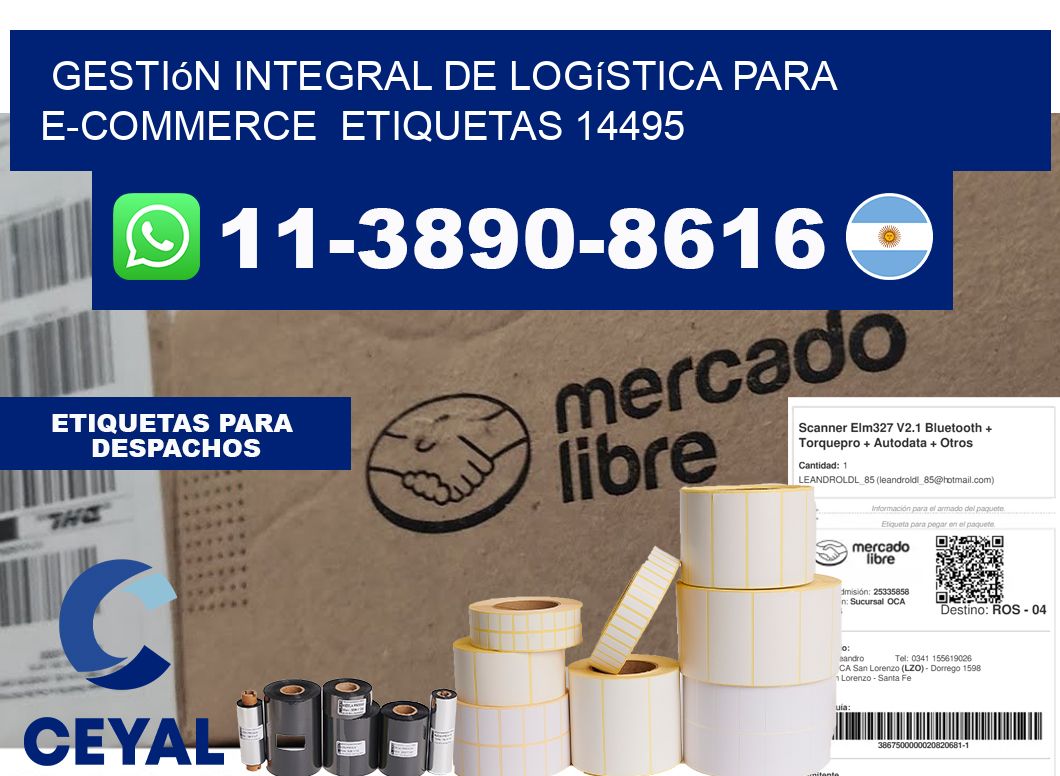 Gestión integral de logística para e-commerce  etiquetas 14495
