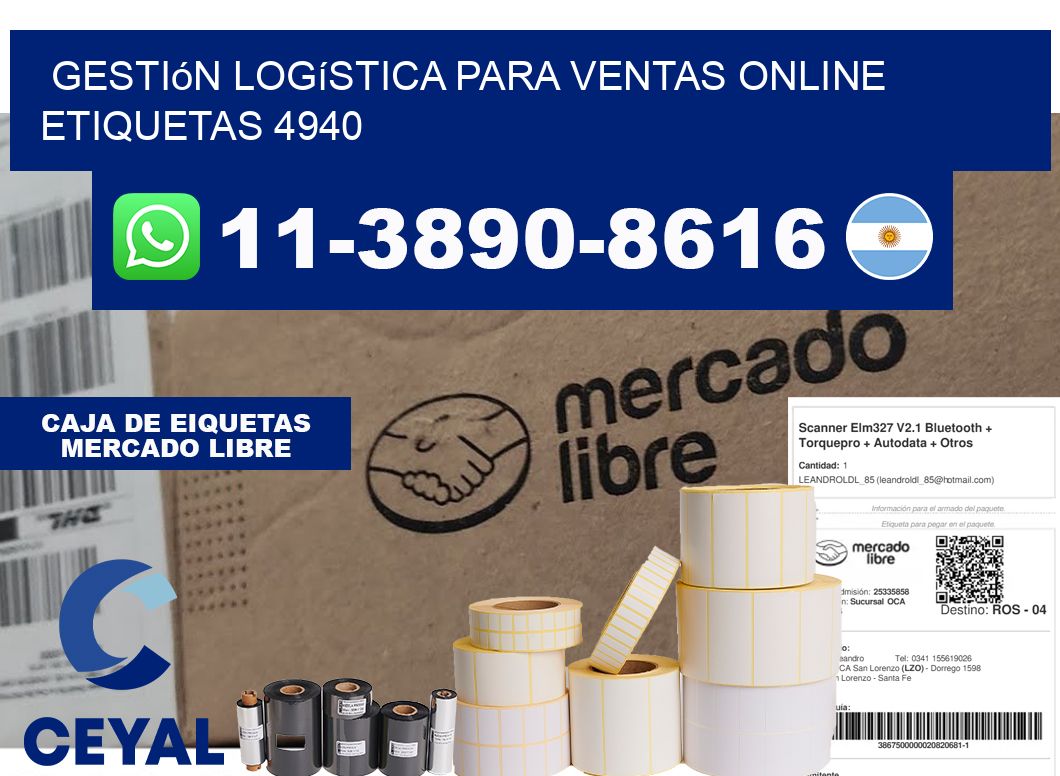 Gestión logística para ventas online  etiquetas 4940
