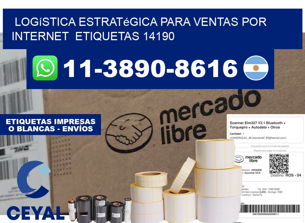 Logística estratégica para ventas por internet  etiquetas 14190