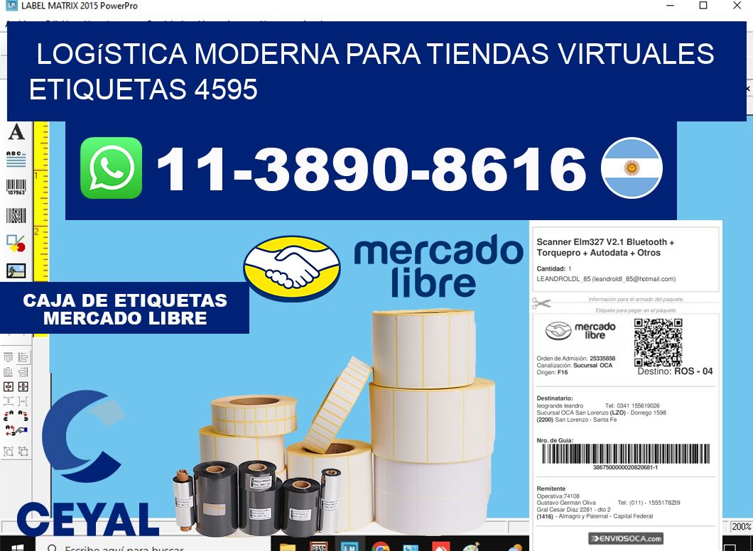 Logística moderna para tiendas virtuales etiquetas 4595