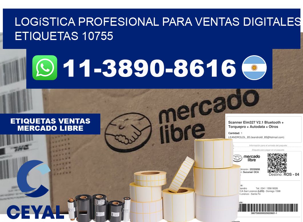 Logística profesional para ventas digitales  etiquetas 10755