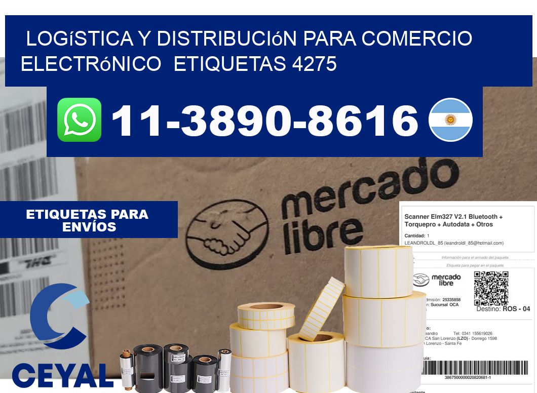 Logística y distribución para comercio electrónico etiquetas 4275