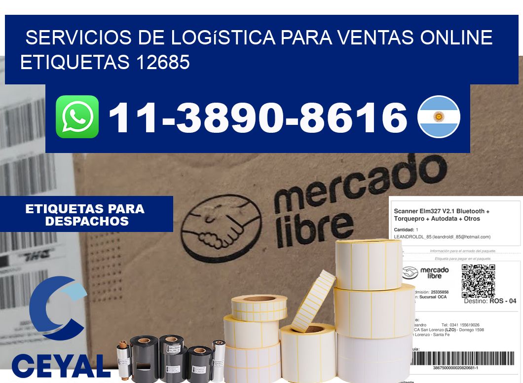 Servicios de logística para ventas online  etiquetas 12685