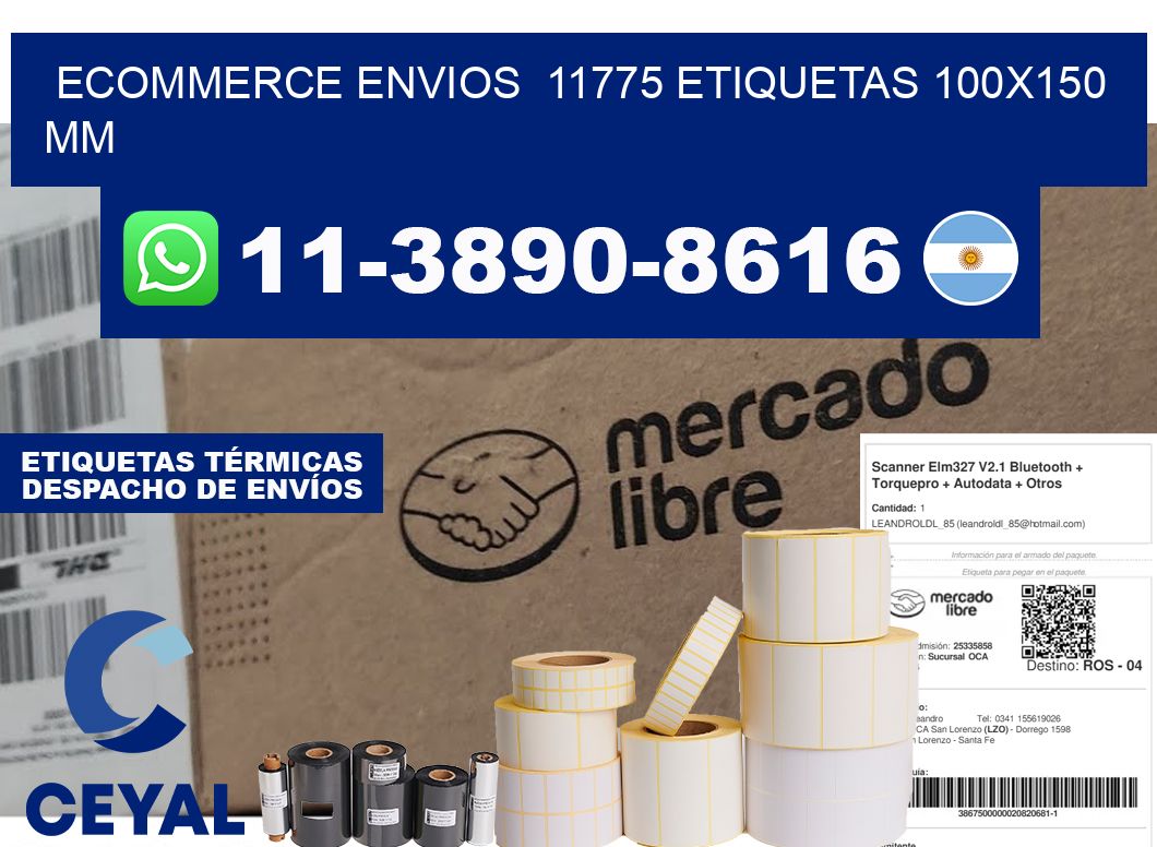 ecommerce envios 11775 etiquetas 100x150 mm