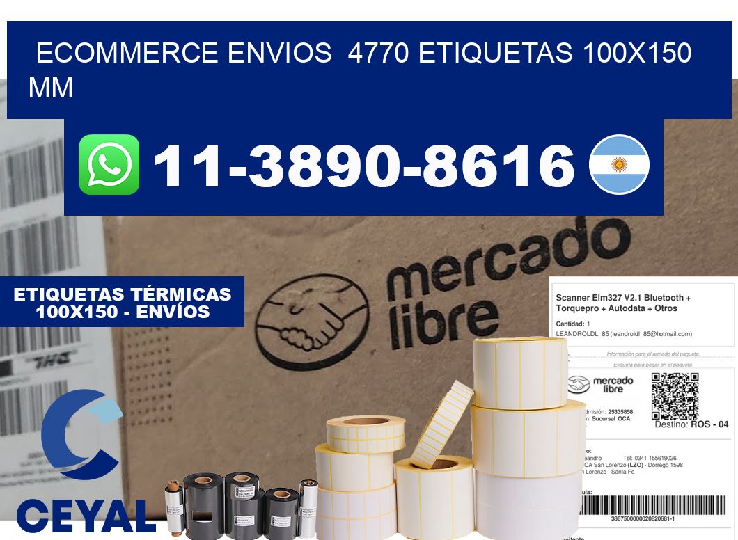ecommerce envios 4770 etiquetas 100x150 mm