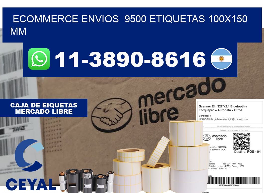 ecommerce envios 9500 etiquetas 100x150 mm
