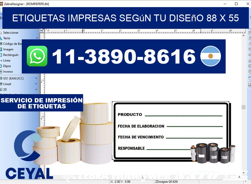 etiquetas impresas según tu diseño 88 x 55
