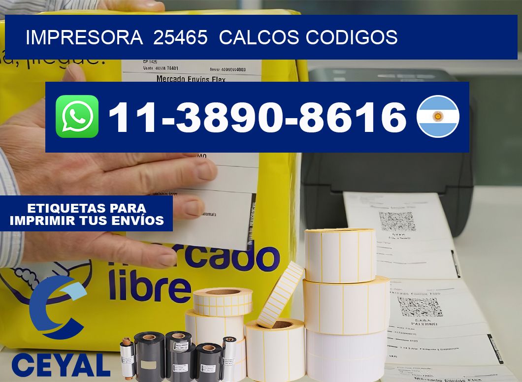 impresora 25465 calcos codigos