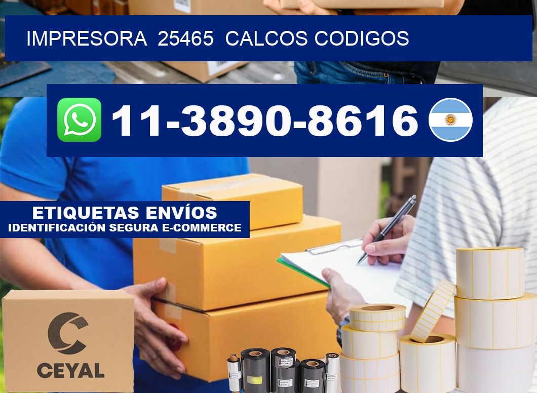 impresora 25465 calcos codigos