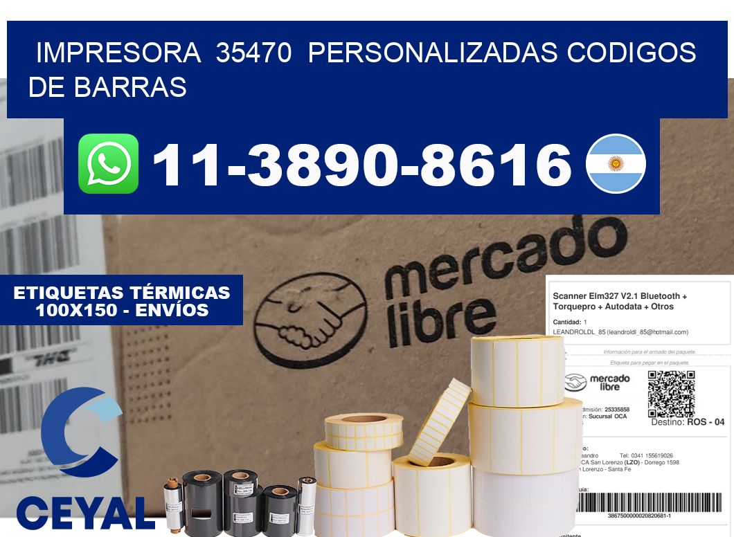 impresora 35470 personalizadas codigos de barras